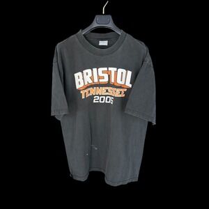 Vintage 2005 Bristol Tennessee Racing T-Shirt All Sport XL Black Distressed